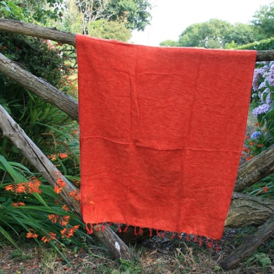 Tibetaanse omslagdoek / sjaal, oranje